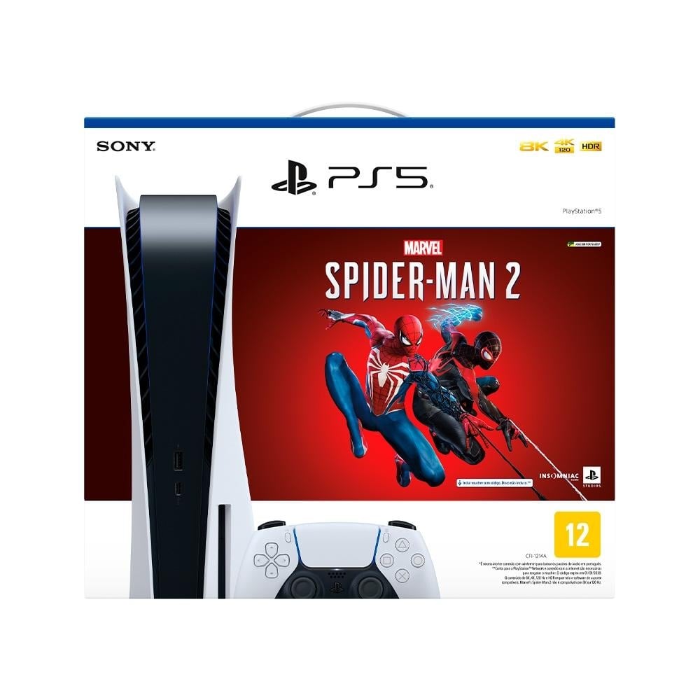 Console PlayStation 5 825GB Megapack Marvel's Spider-Man 2