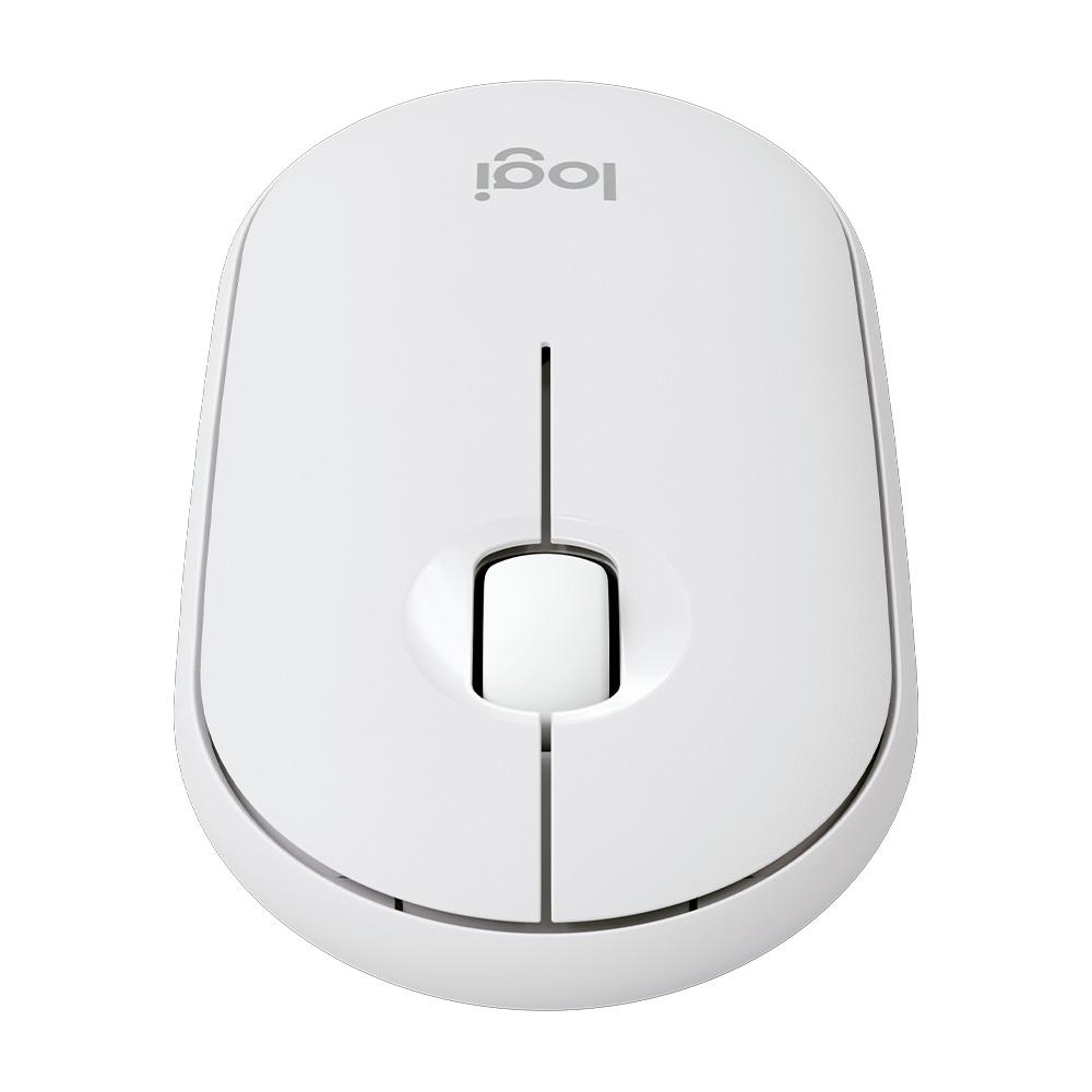Mouse sem Fio Logitech Pebble 2 M350S, USB Logi Bolt ou Bluetooth, com Clique Silencioso, Branco