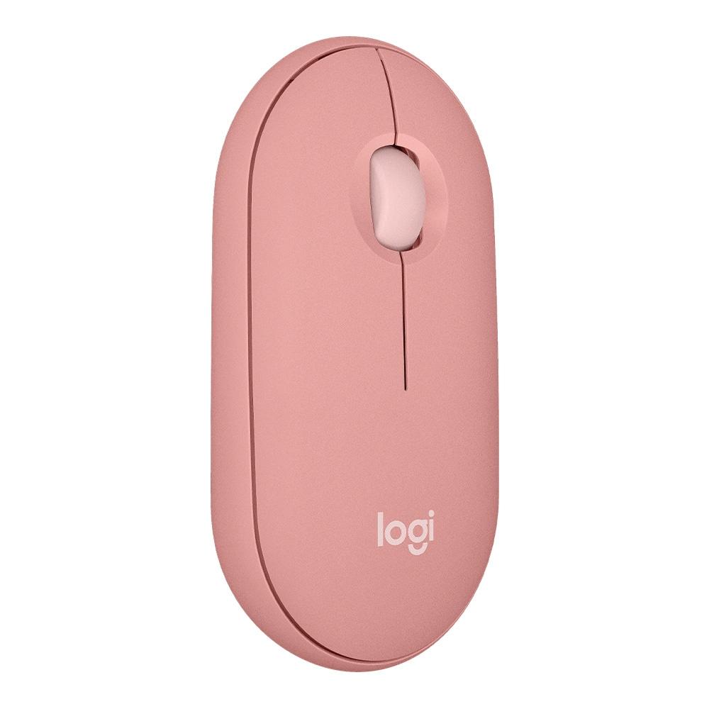 Mouse sem Fio Logitech Pebble 2 M350S,CLIQUE Silencioso, Bluetooth, Pilha Inclisa -Rosa