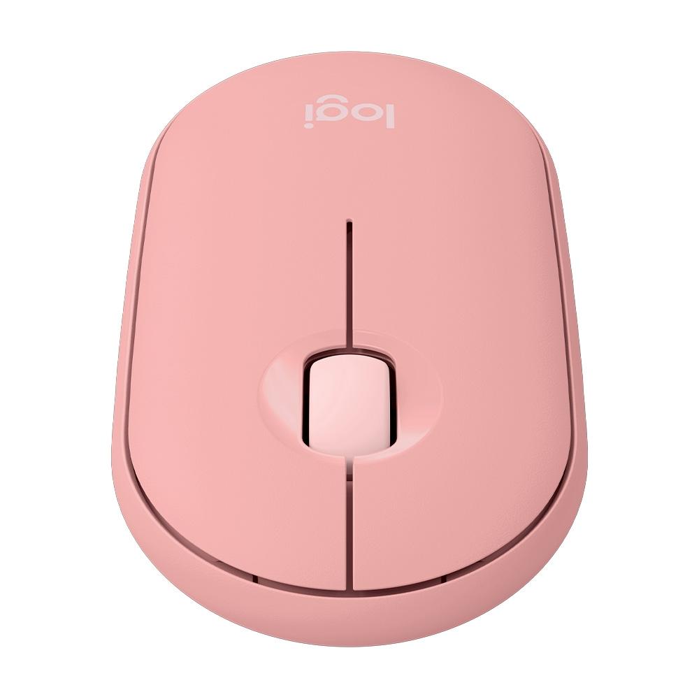 Mouse sem Fio Logitech Pebble 2 M350S,CLIQUE Silencioso, Bluetooth, Pilha Inclisa -Rosa