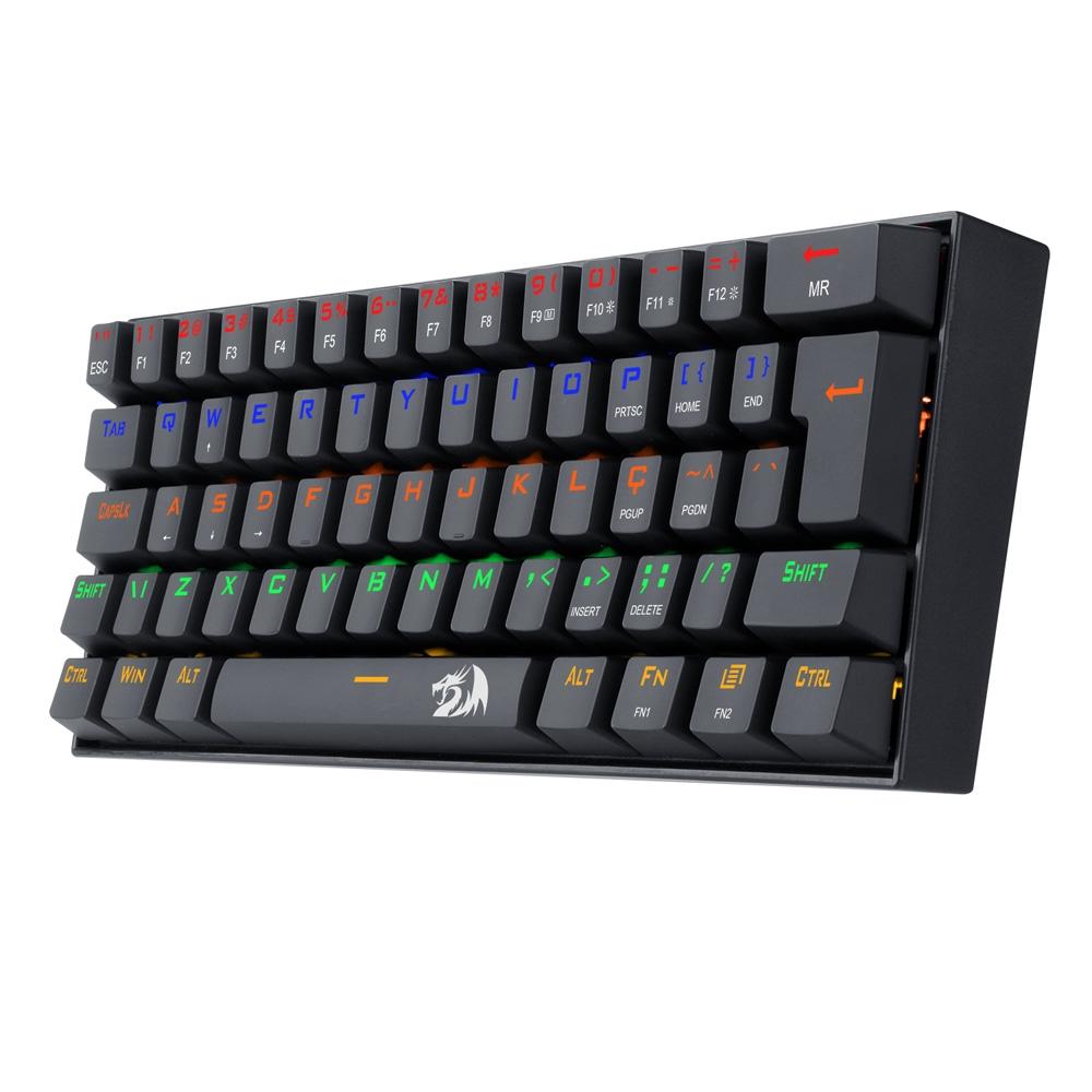 Teclado Gamer Mecânico Compacto Redragon Lakshmi Rainbow Switch Blue ABNT2