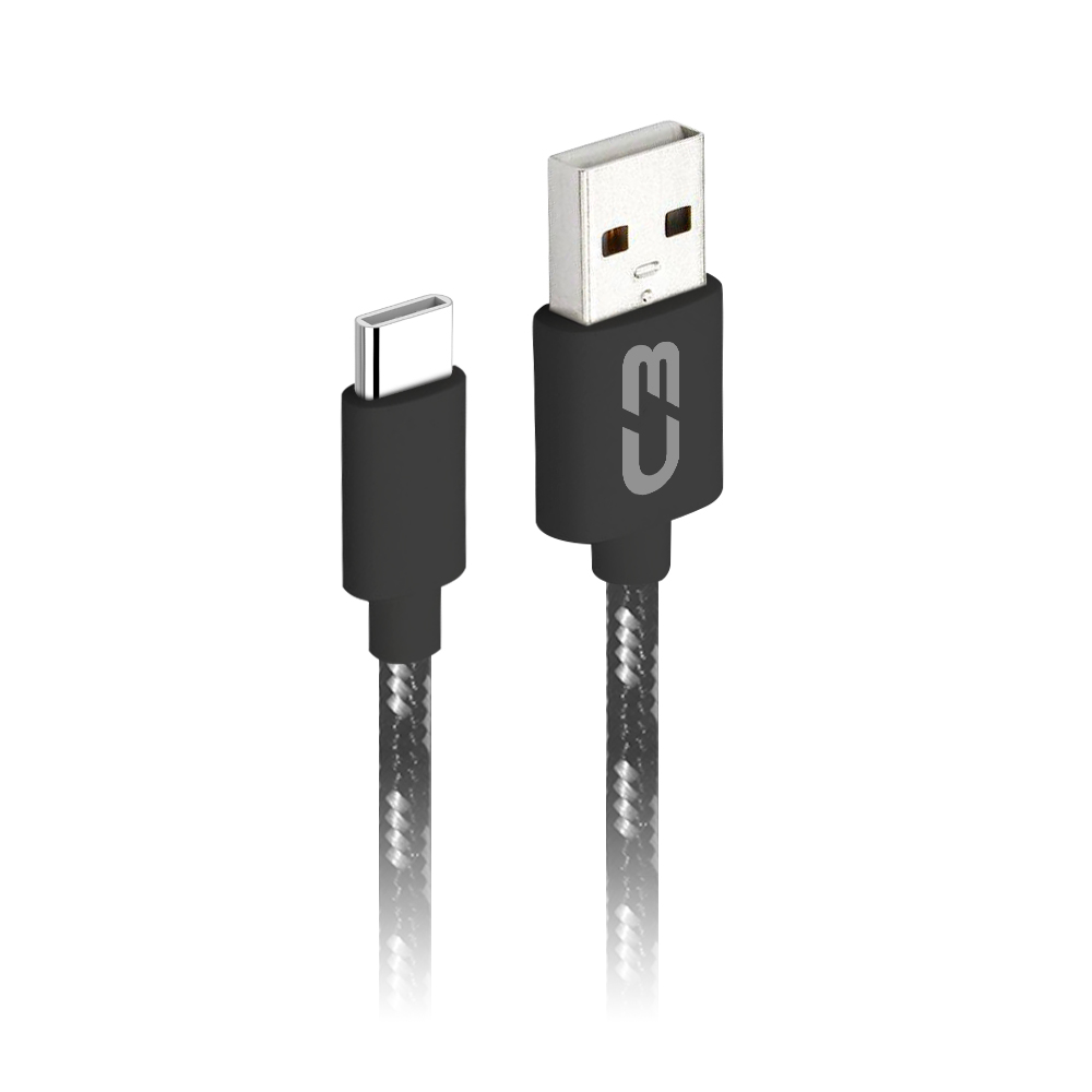 Cabo USB-USB C 1METRO 2AMPERS CB-C11GBK C3Tech