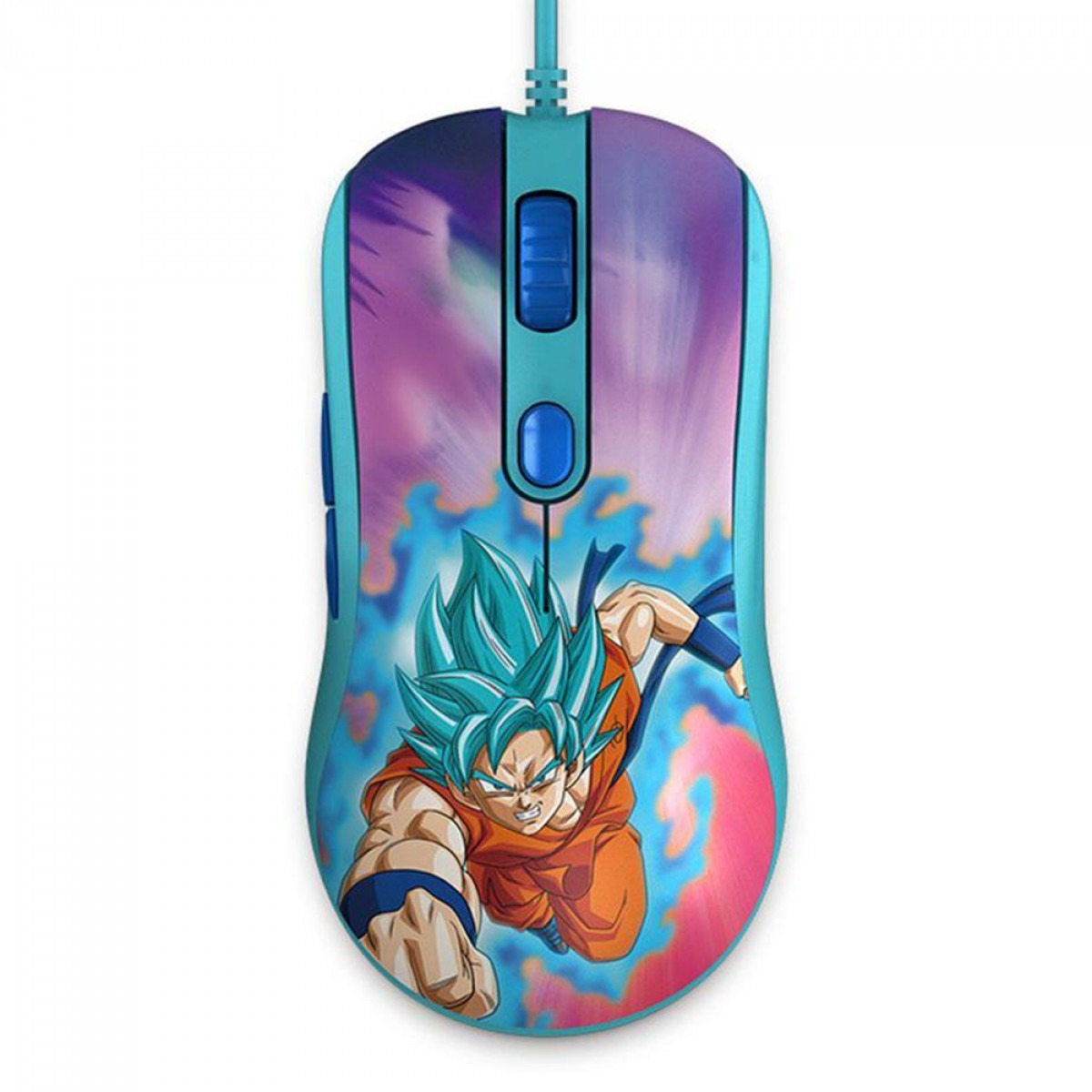 Mouse Gamer AKKO Dragon Ball Super Saiyan Blue 12400dpi 5 Botoes Programaveis