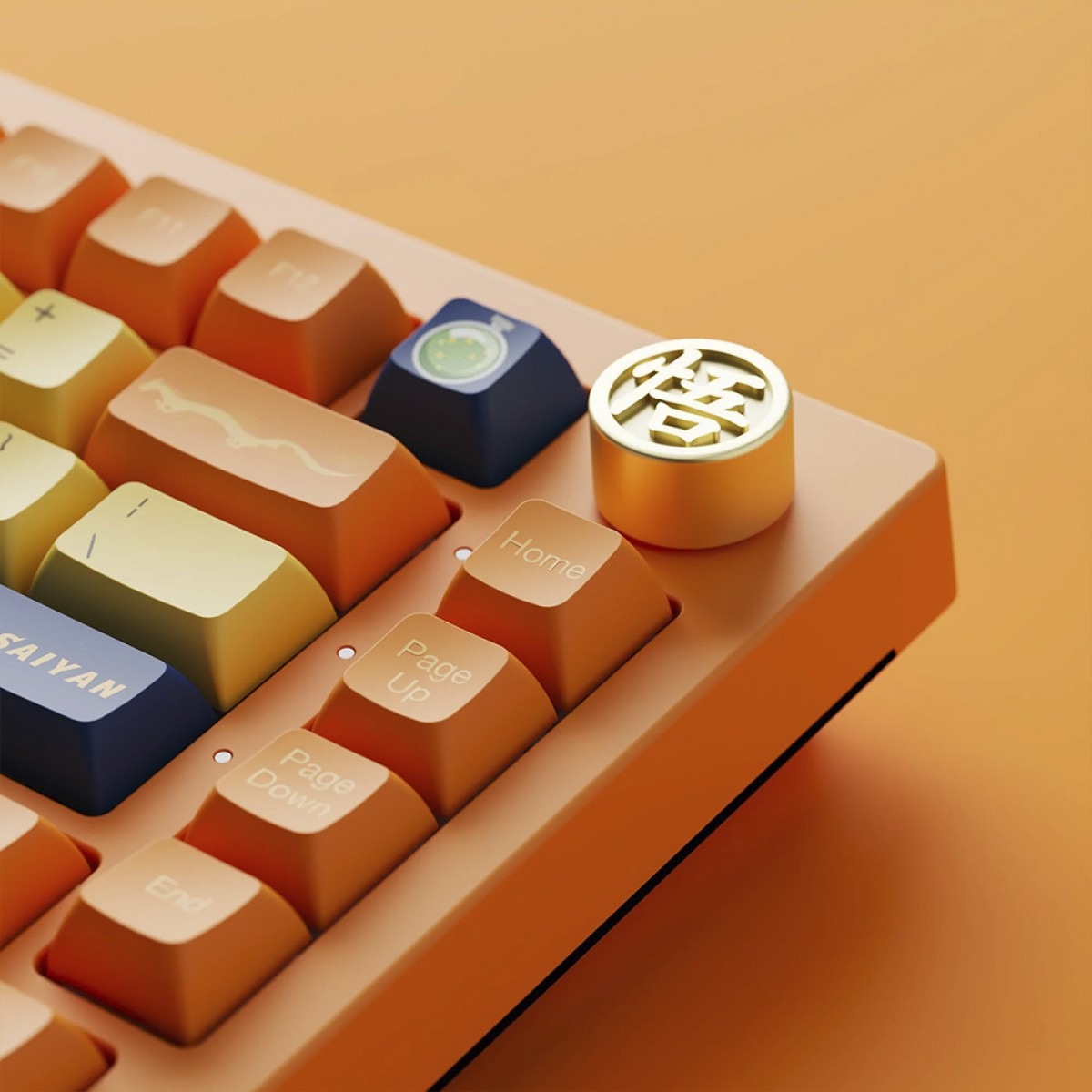 Teclado Gamer Mecânico sem Fio AKKO Dragon Ball Super Goku 5075B RGB Bluetooth ANSI