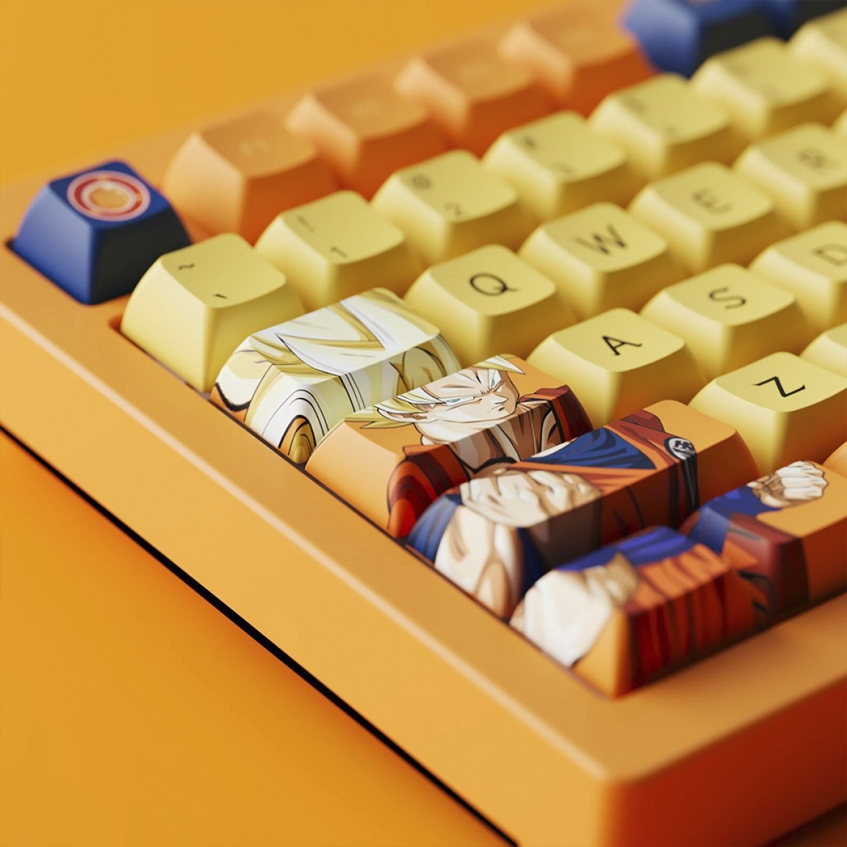 Teclado Gamer Mecânico sem Fio AKKO Dragon Ball Super Goku 5075B RGB Bluetooth ANSI