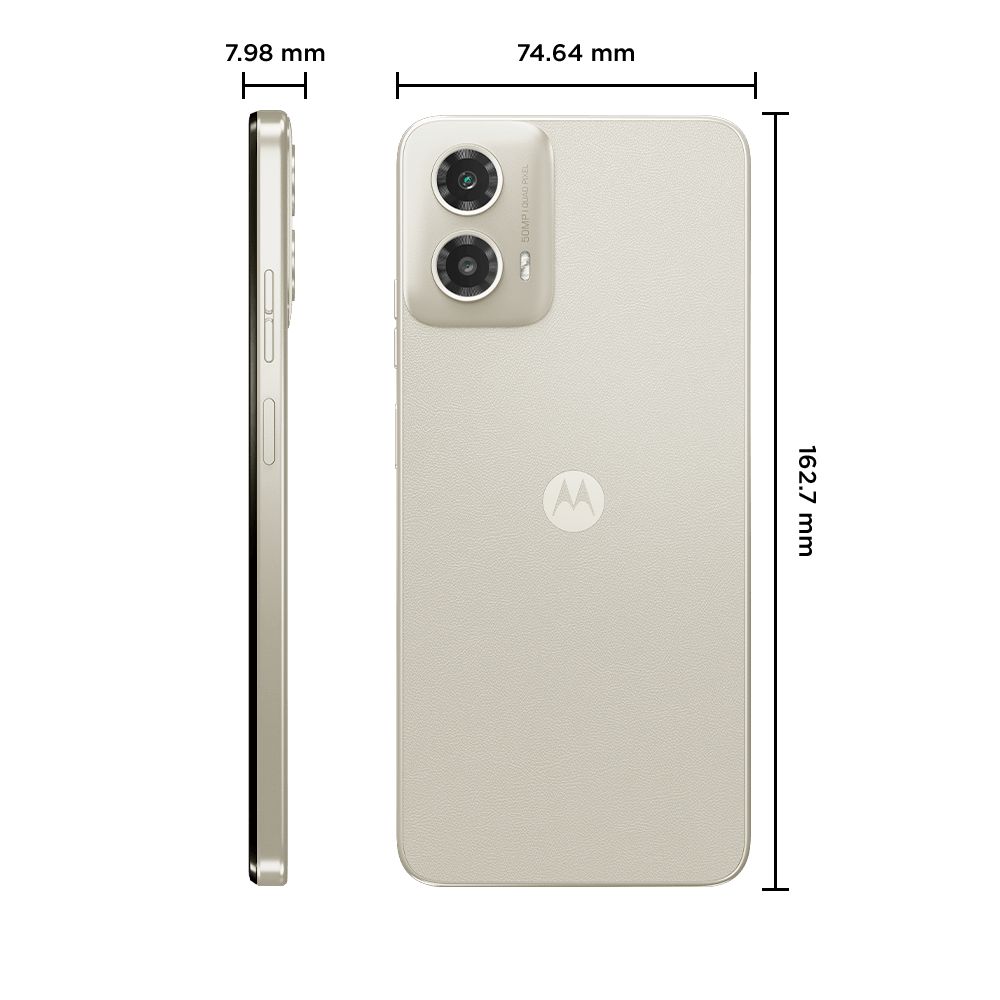 Smartphone Motorola Moto G34 5G, 256GB, 8GB RAM, Tela de 6,5", Vanilha