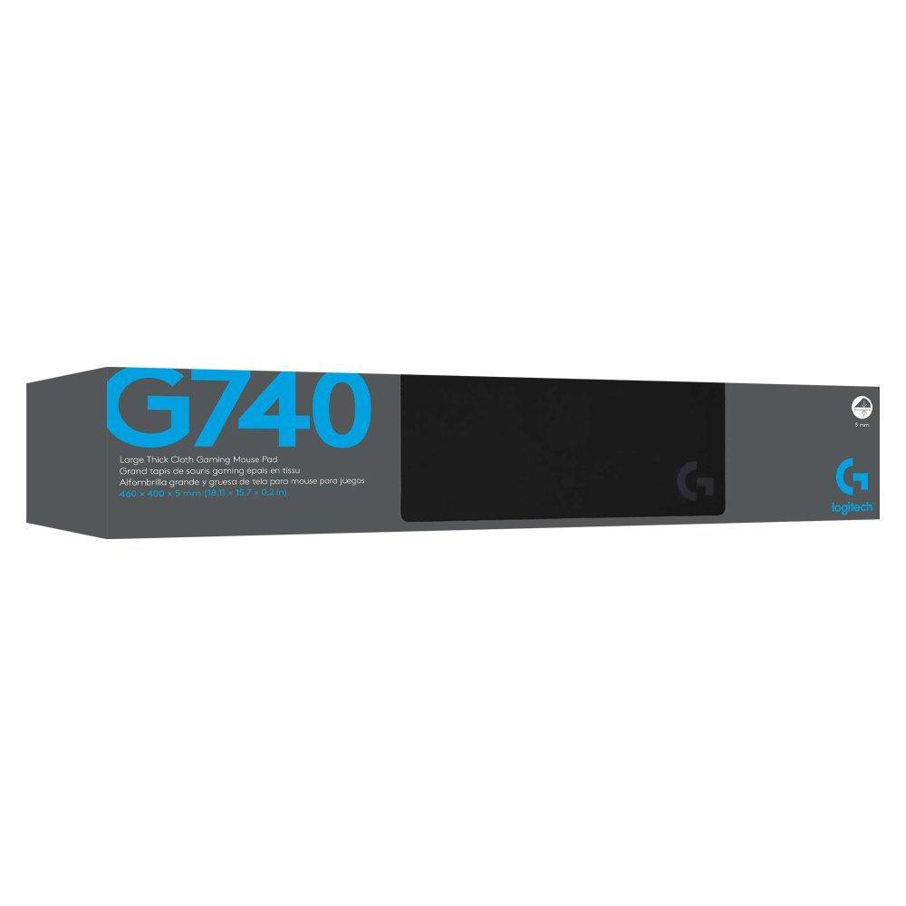 Mousepad Gamer Logitech G740, Grande 46x40cm, Atrito Moderado, Preto - 943-000804