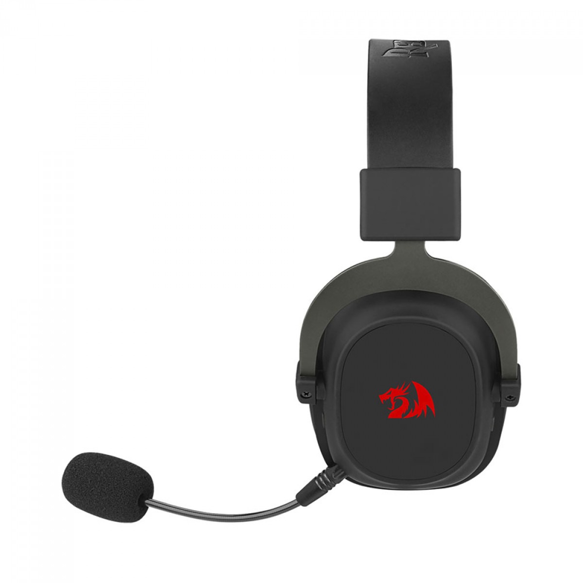 Headset Gamer sem Fio Redragon Zeus Pro 2.4GHZ/BLUETOOTH Surround 7.1 Mic Removivel Preto/Vermelho
