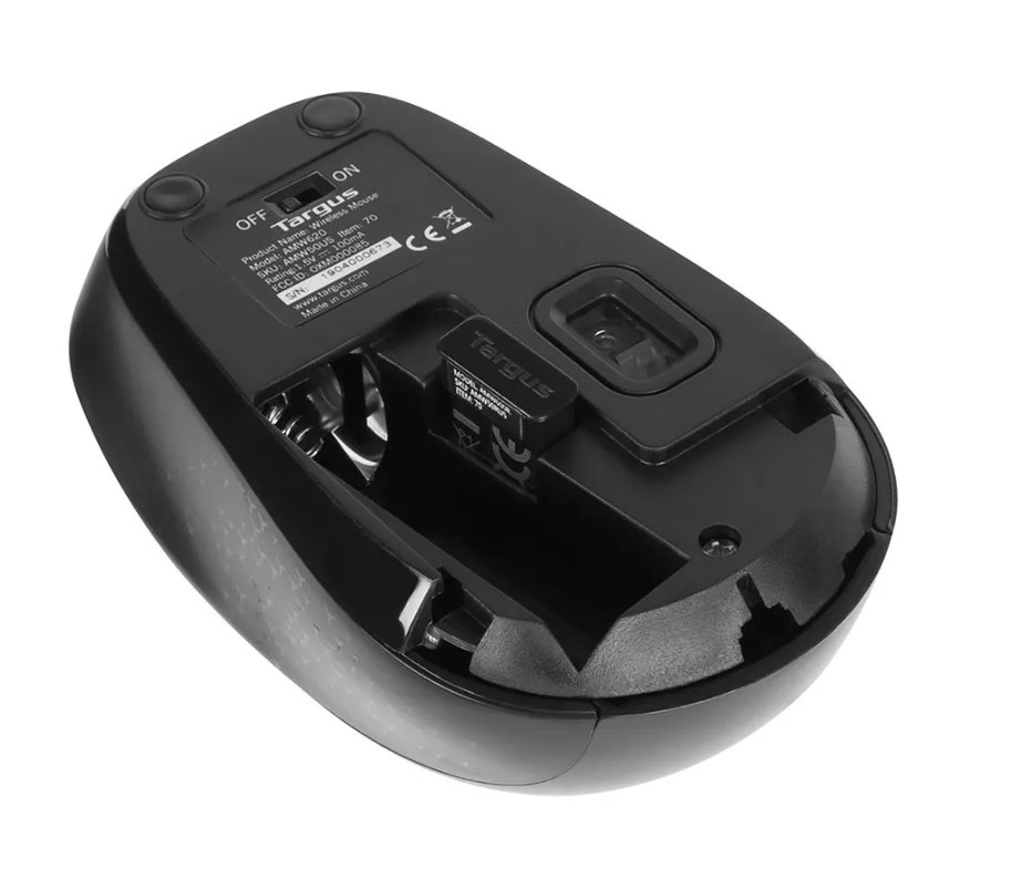 Mouse sem Fio Targus Bluetrack 4 Botões Ambidestro Conexão USB 2.4GHz - AMW50