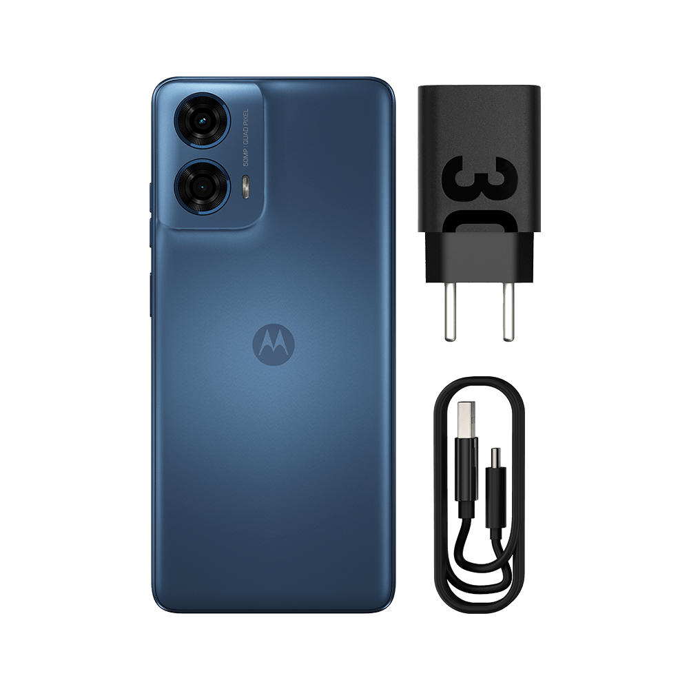 Smartphone Motorola Moto G24 Power, 128GB, 4GB RAM, Tela de 6,6", Azul