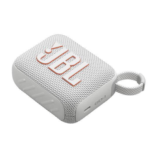 Caixa de Som JBL Go 4 Bluetooth Á Prova D'agua, IP67, 4.2W Branco- JBLGO4WHT