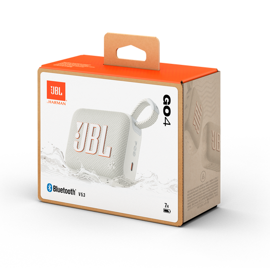 Caixa de Som JBL Go 4 Bluetooth Á Prova D'agua, IP67, 4.2W Branco- JBLGO4WHT