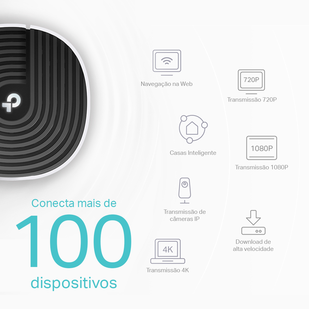 Roteador Mesh Wi-Fi 5 Gigabit Dual Band AC1900 1-PACK, Cobertura até 195M² - Tp-Link