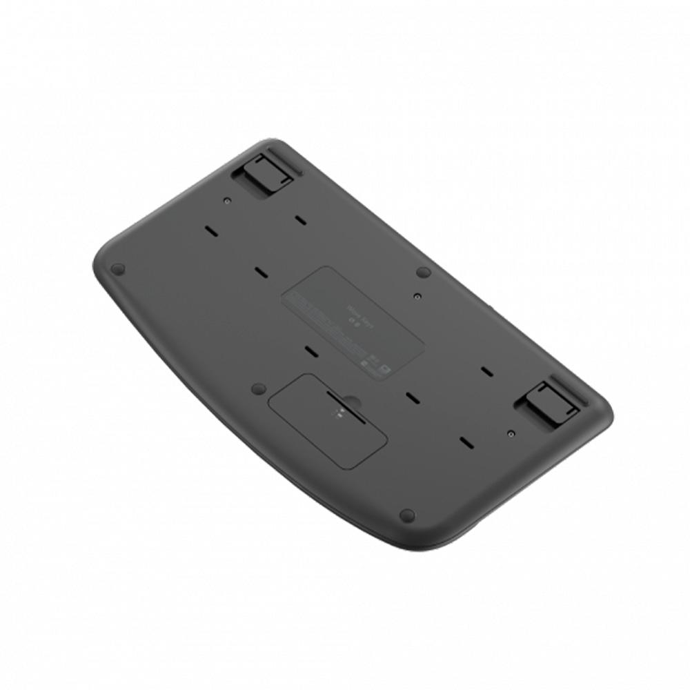 Teclado sem Fio Logitech Wave Keys, Ergonômico, Design Ondulado, Layout Us, Bluetooth - Grafite