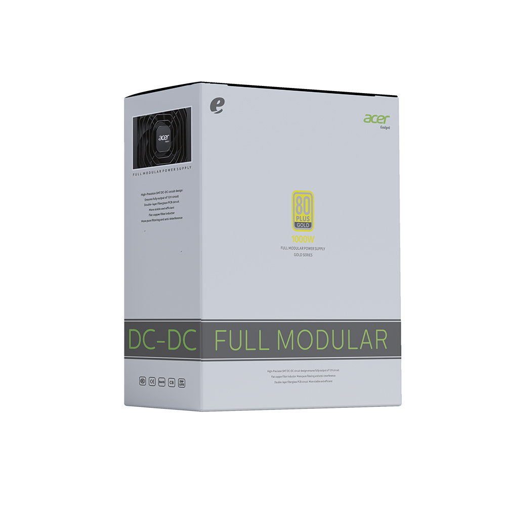 Fonte ATX 1000W AC1000 80 Plus Gold Full Modular PFC Ativo - Acer