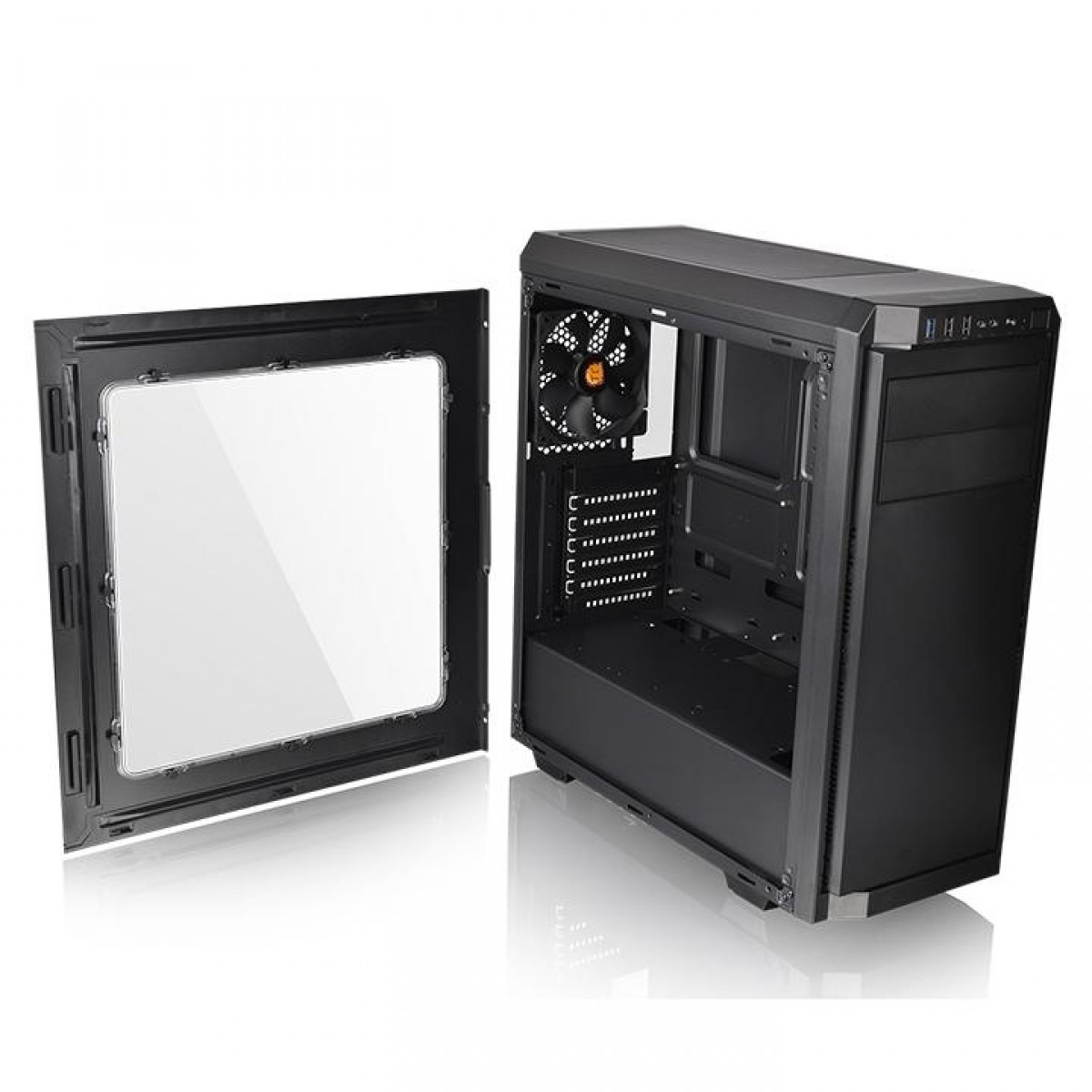 Gabinete ATX Thermaltake V100, Mid-Tower, sem Fonte, com 1 Fan, Lateral Acrílico