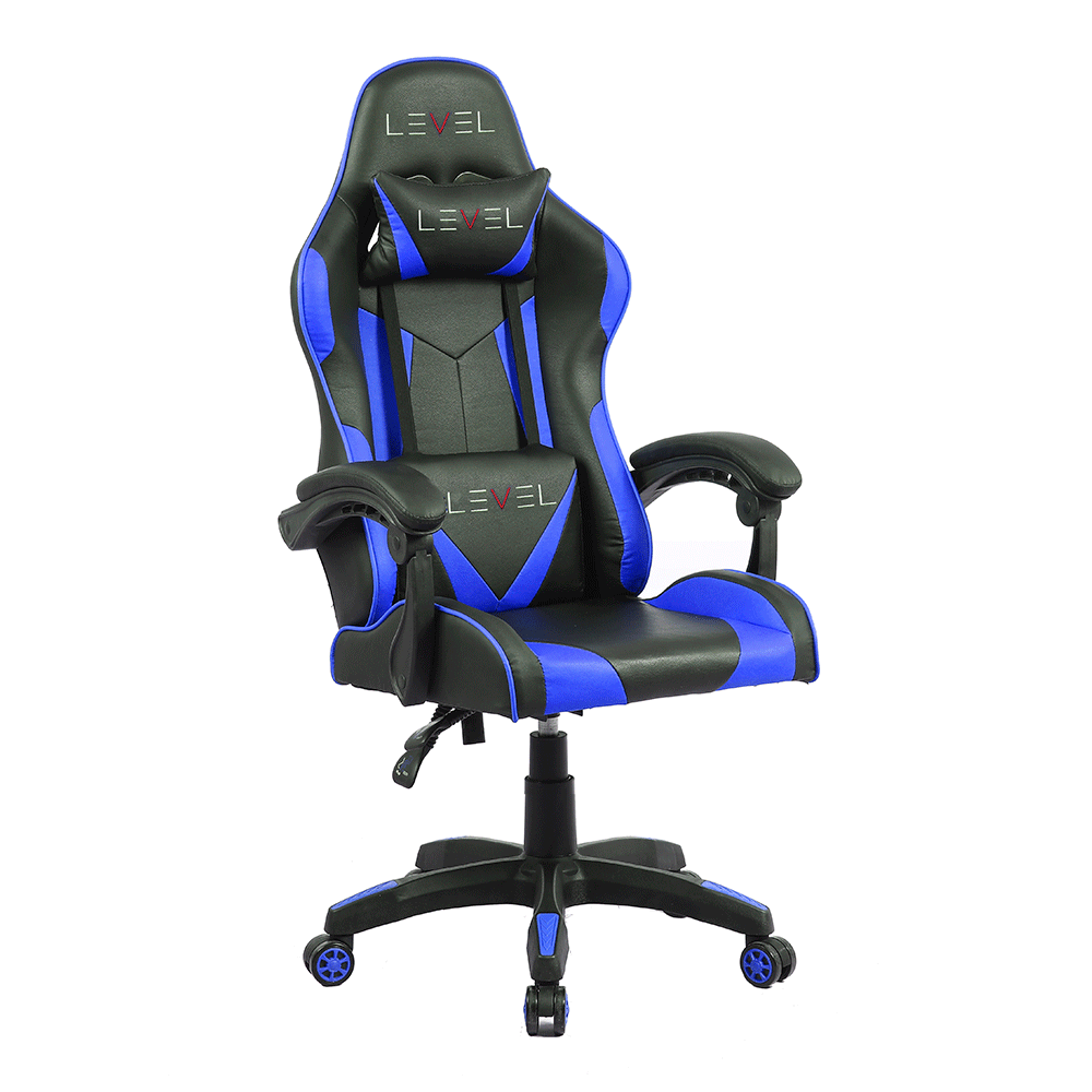 Cadeira Gamer Level LVC01 - Preto e Azul