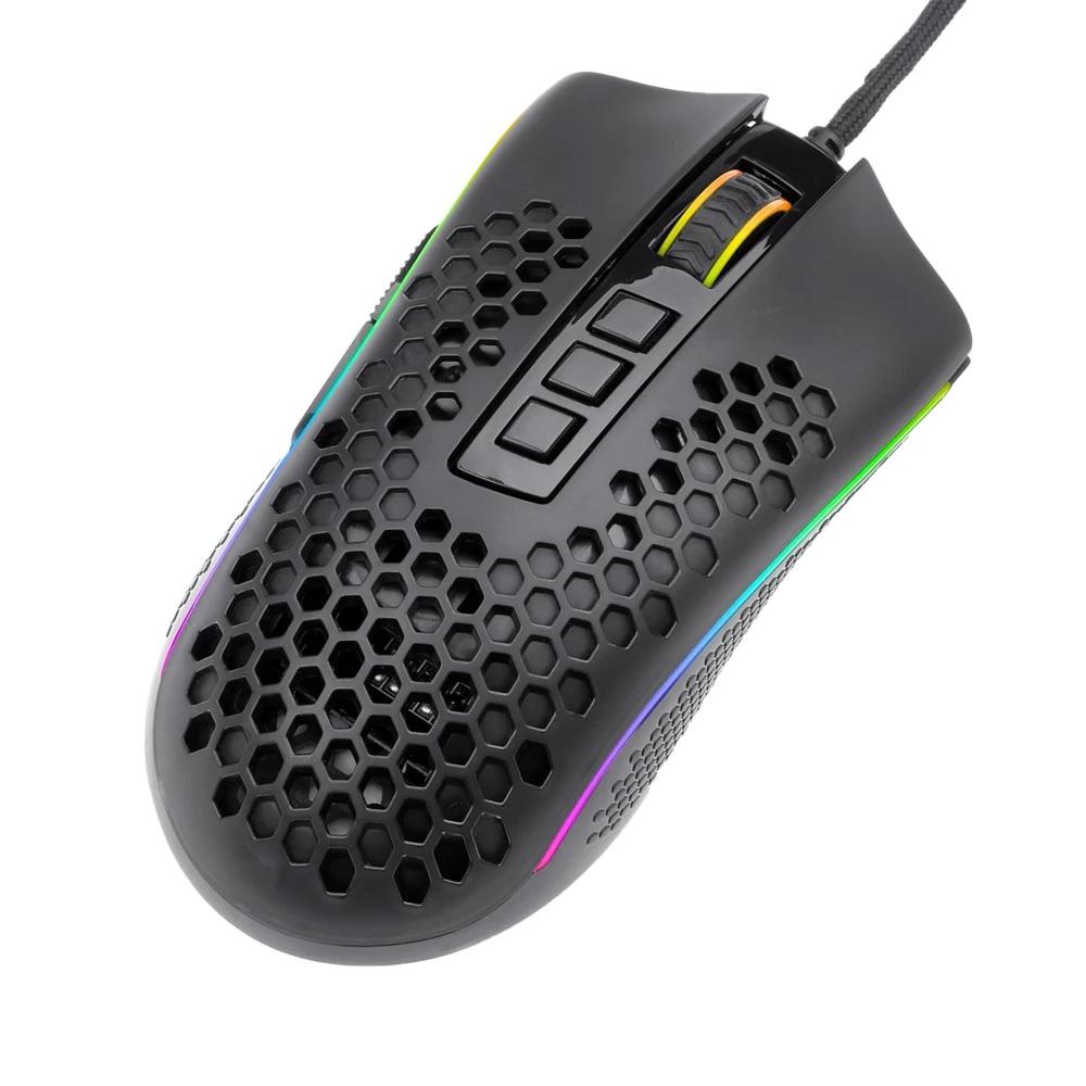 Mouse Gamer Redragon Storm, 12400dpi, 7 Botoes, RGB, Preto
