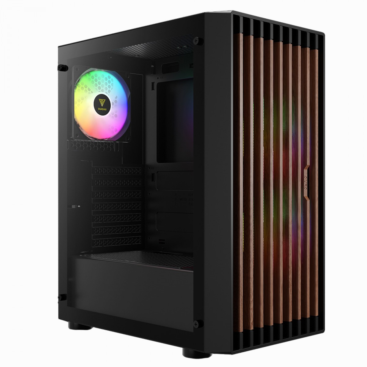 Gabinete Gamer ATX Gamdias Aura GC4, Mid-Tower, Vidro Temperado, sem Fonte, com 3 Fans - Preto