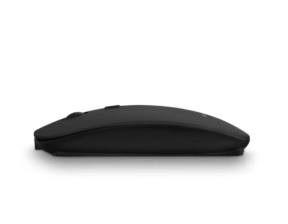 Mouse sem Fio Slim Recarregável Bateria de Litío 400mAh Clique Silencioso 4 Botões Preto - MO290