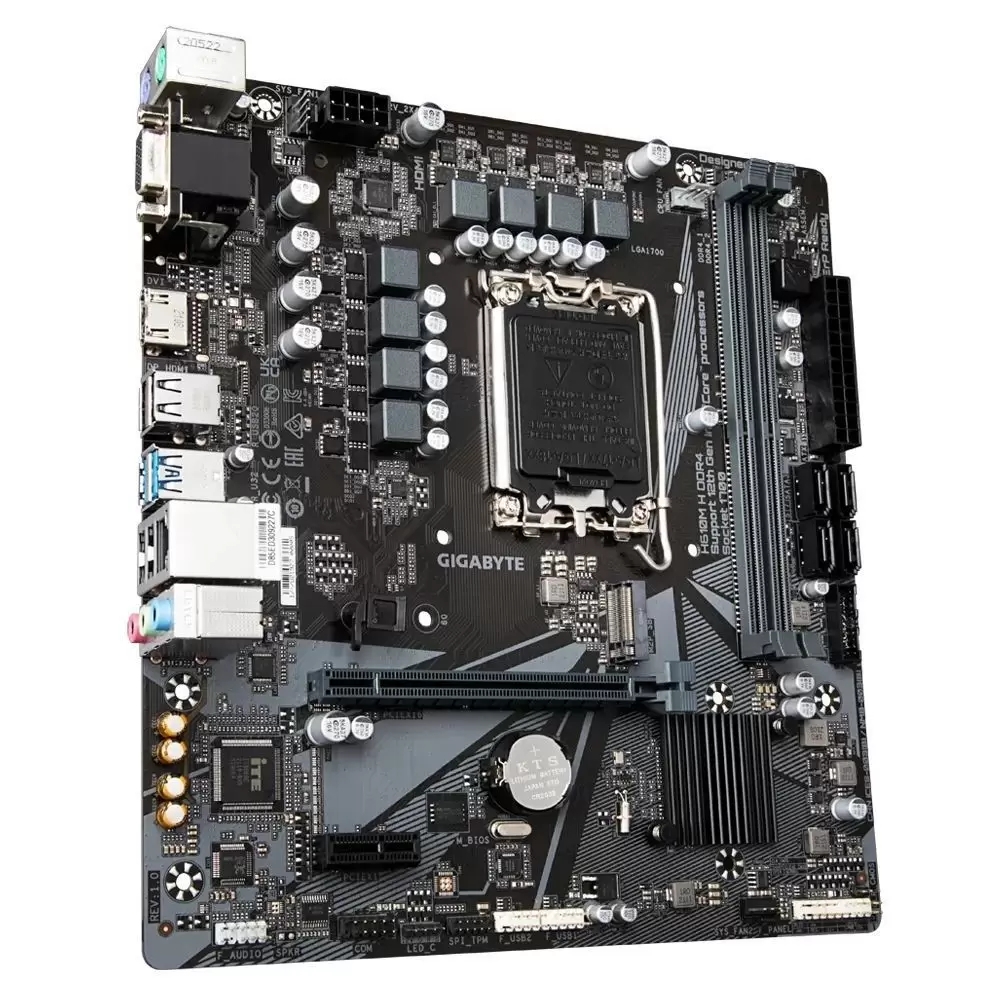 Placa Mãe Gigabyte H610M-H LGA 1700, DDR4, HDMI/VGA, MATX, M.2, USB 3.2, 12/13/14 Ger