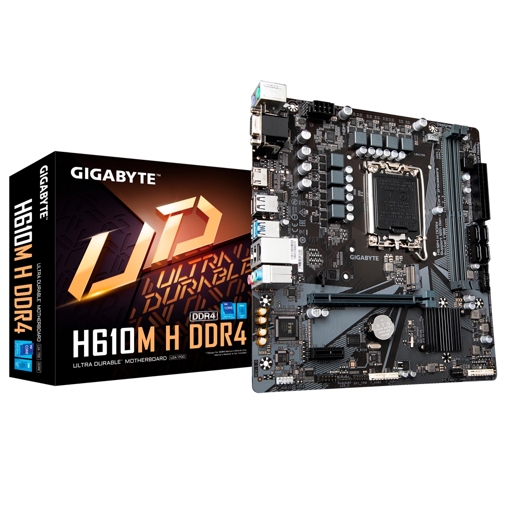 Placa Mãe Gigabyte H610M-H LGA 1700, DDR4, HDMI/VGA, MATX, M.2, USB 3.2, 12/13/14 Ger