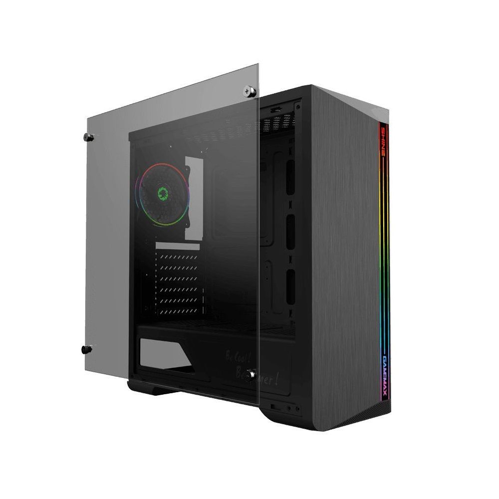 Gabinete ATX Gamer Gamemax Shine G517, Mid-Tower, Vidro Temperado, com 1 Fan sem Fonte - Preto
