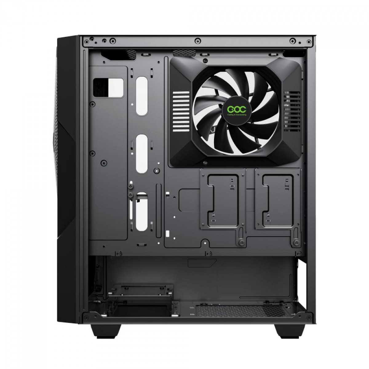 Gabinete ATX Gamemax Typhoon Gamer, Mid-Tower, Vidro Temperado, com 2 Fans sem Fonte - Preto