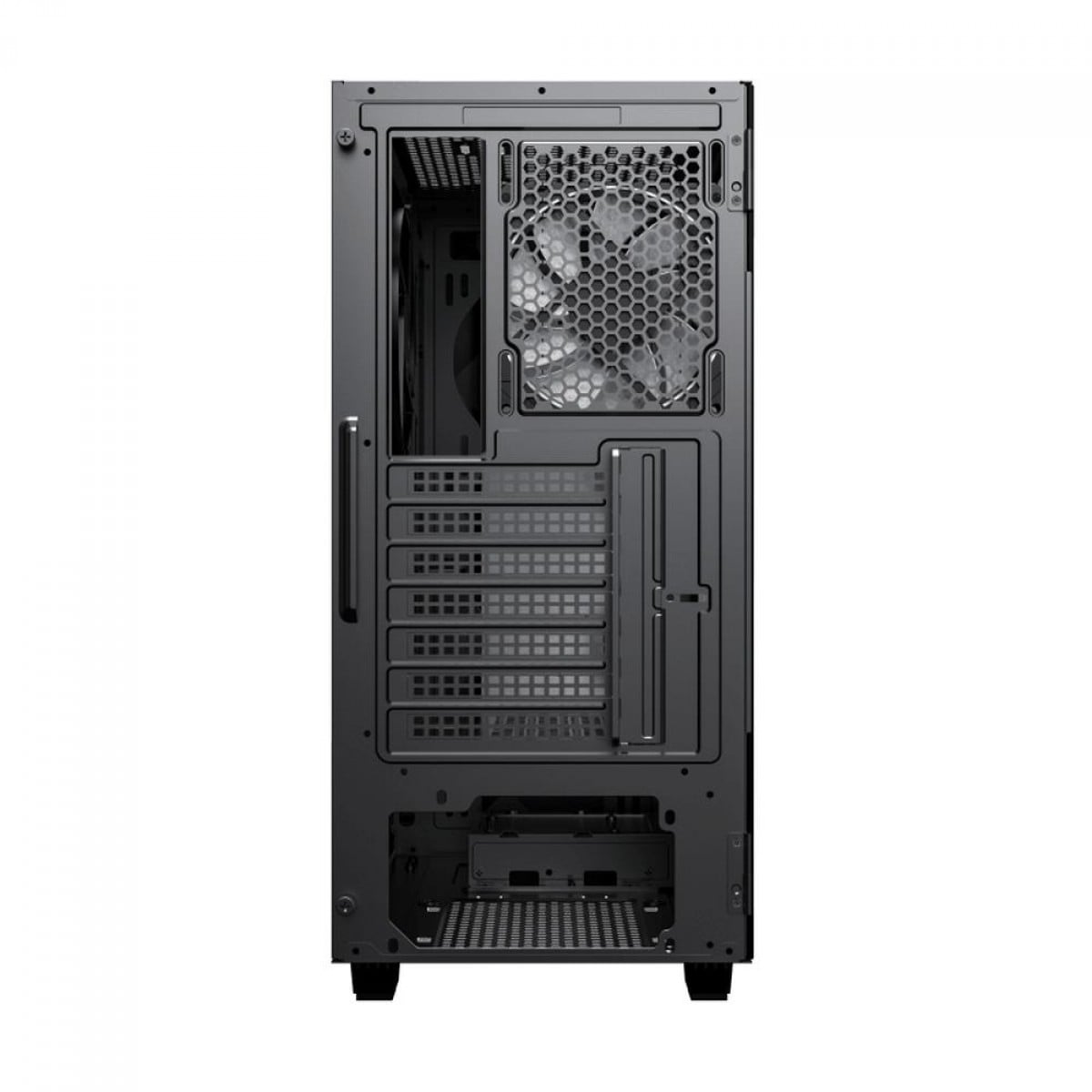 Gabinete ATX Gamemax Typhoon Gamer, Mid-Tower, Vidro Temperado, com 2 Fans sem Fonte - Preto