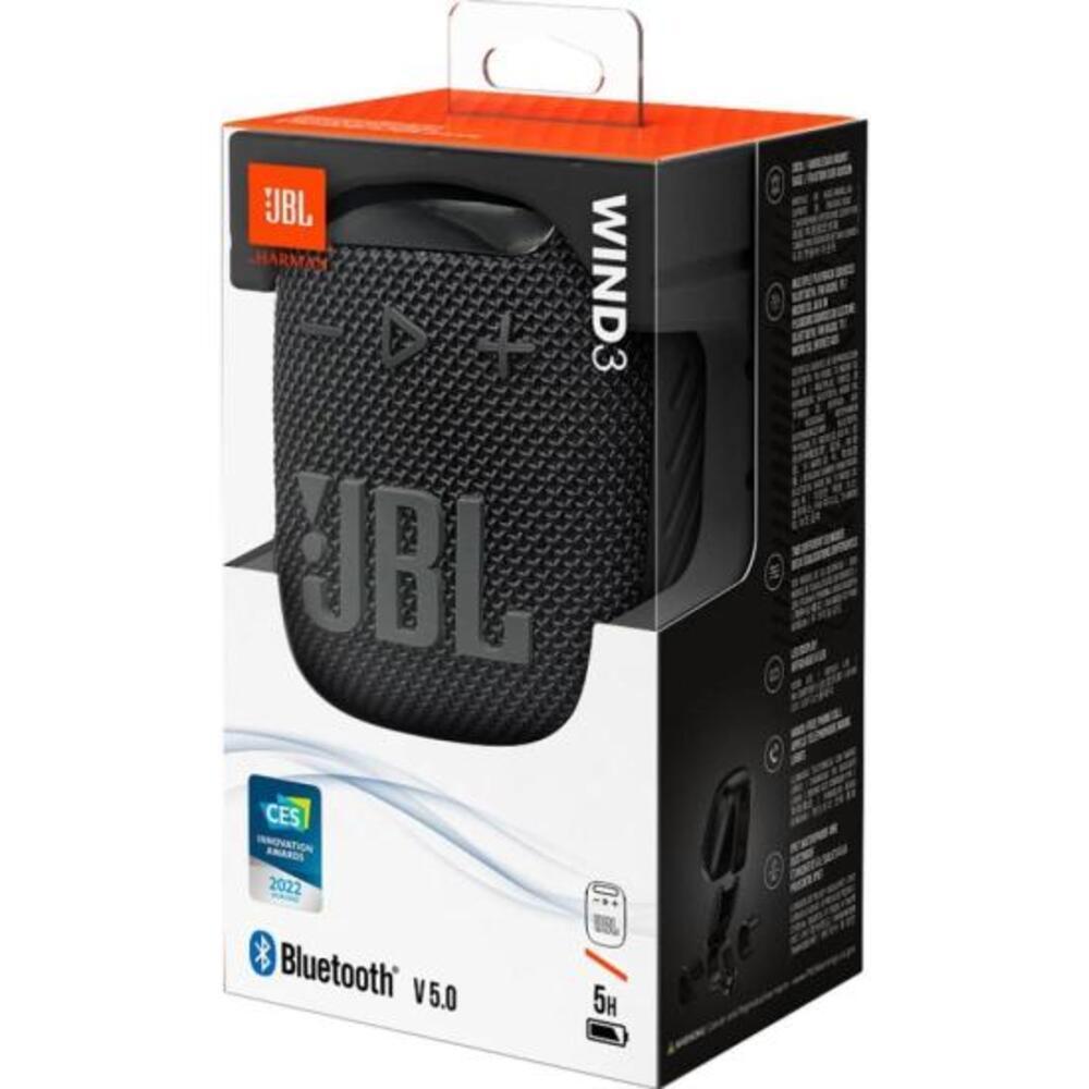 Caixa de Som JBL Wind 3 Bluetooth, Á Prova D'agua IP67, 5W Preto - JBLWIND3BR