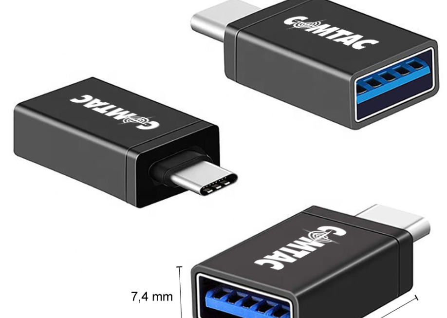 Conversor USB-C para USB 3.0 Fêmea (Tipo C Macho para Tipo A Fêmea) Comtac