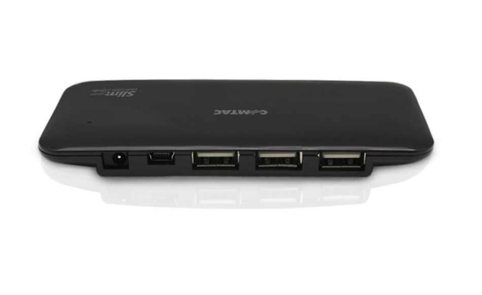 Hub Slim com 7 Portas USB Preto Comtac
