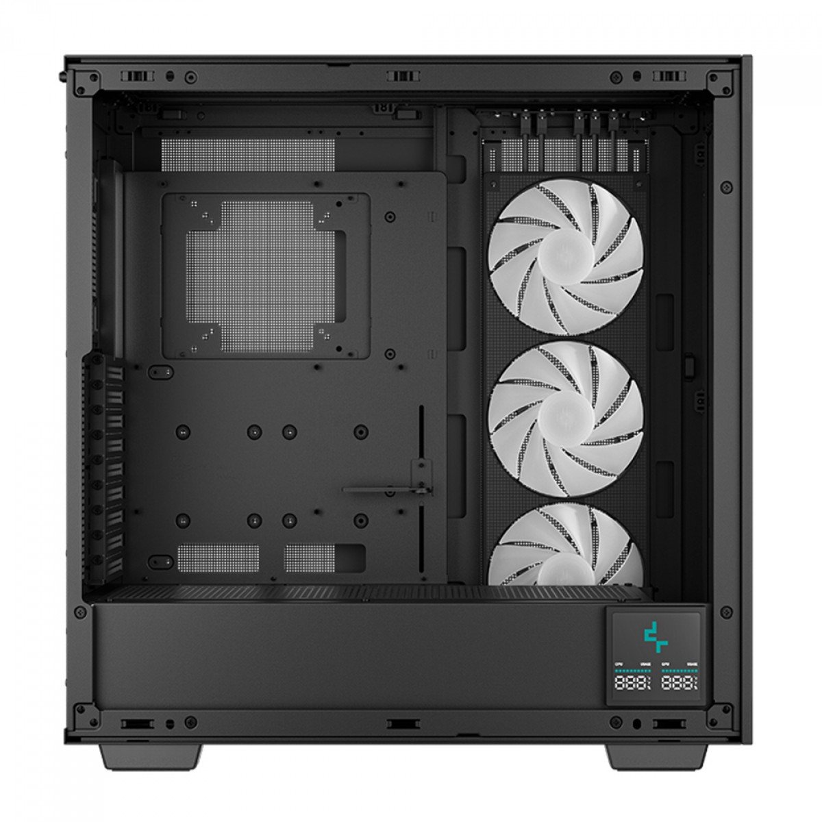 Gabinete ATX Deepcool Morpheus Full-Tower, Vidro Temperado, Monitor Temperatura, sem Fonte, com 3 Fans