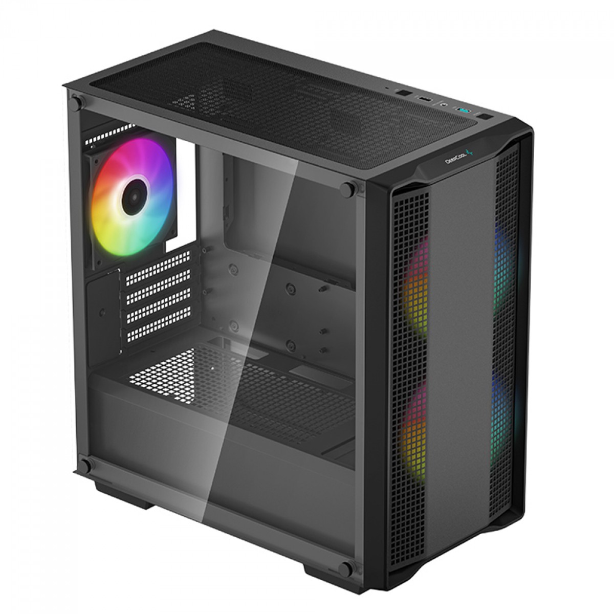 Gabinete Deepcool CC360 Bk, Mid-Tower, Vidro Temperado, MATX, sem Fonte, com 3 Fans - Preto