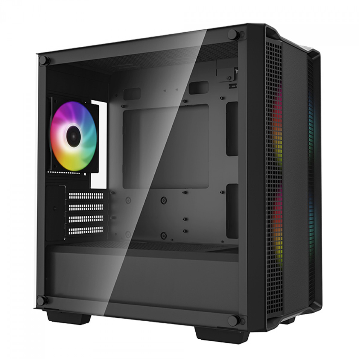 Gabinete Deepcool CC360 Bk, Mid-Tower, Vidro Temperado, MATX, sem Fonte, com 3 Fans - Preto