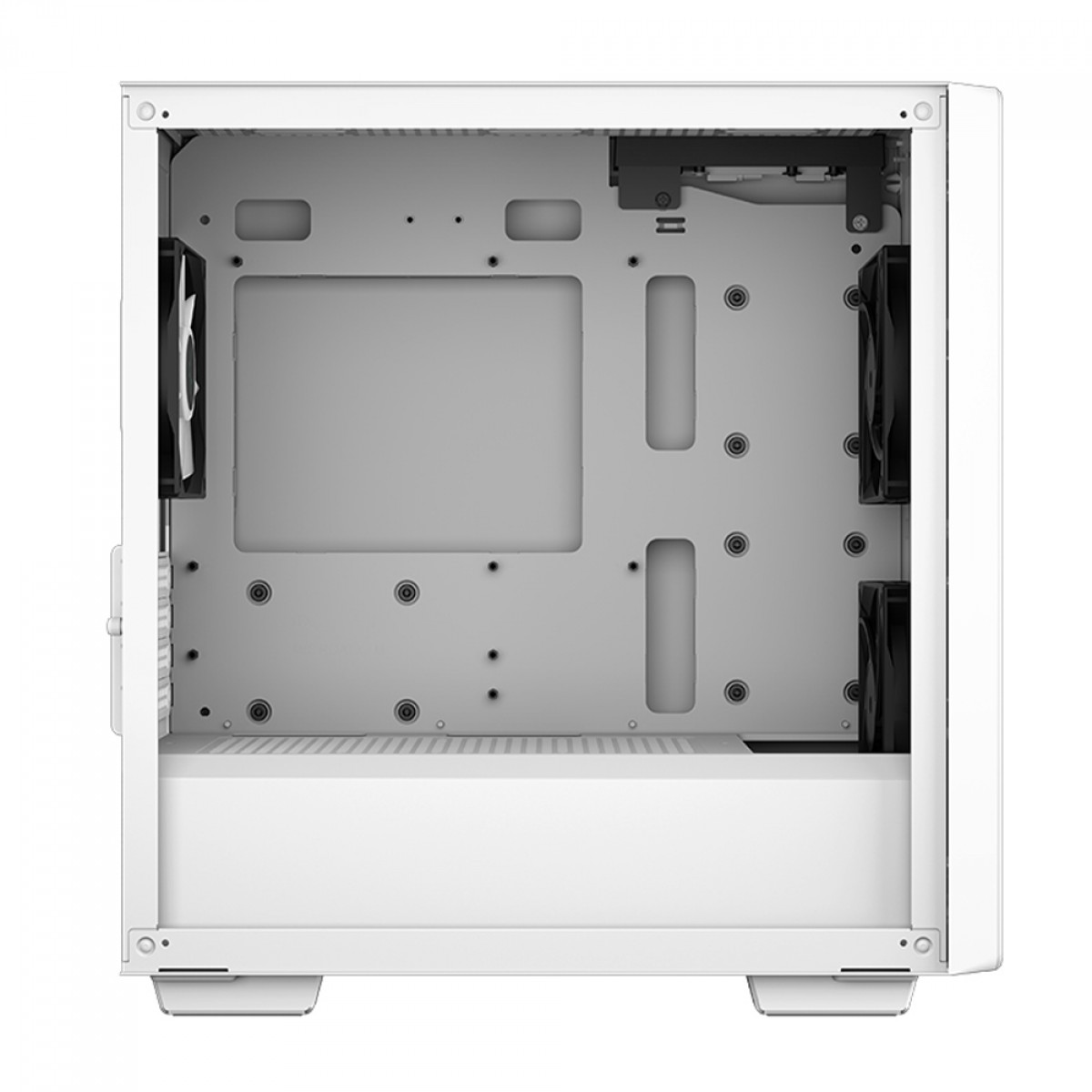 Gabinete Deepcool CC360 Wh, Mid-Tower, Vidro Temperado, Micro-ATX, sem Fonte, com 3 Fans - Branco
