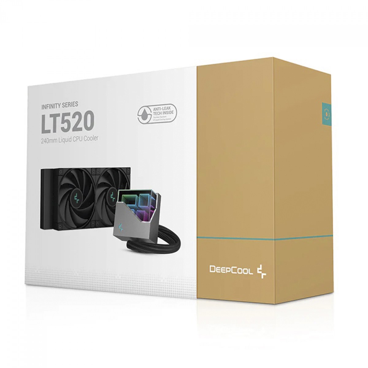 Water Cooler Deepcool LT520, ARGB, 240mm, Intel/AMD, Preto