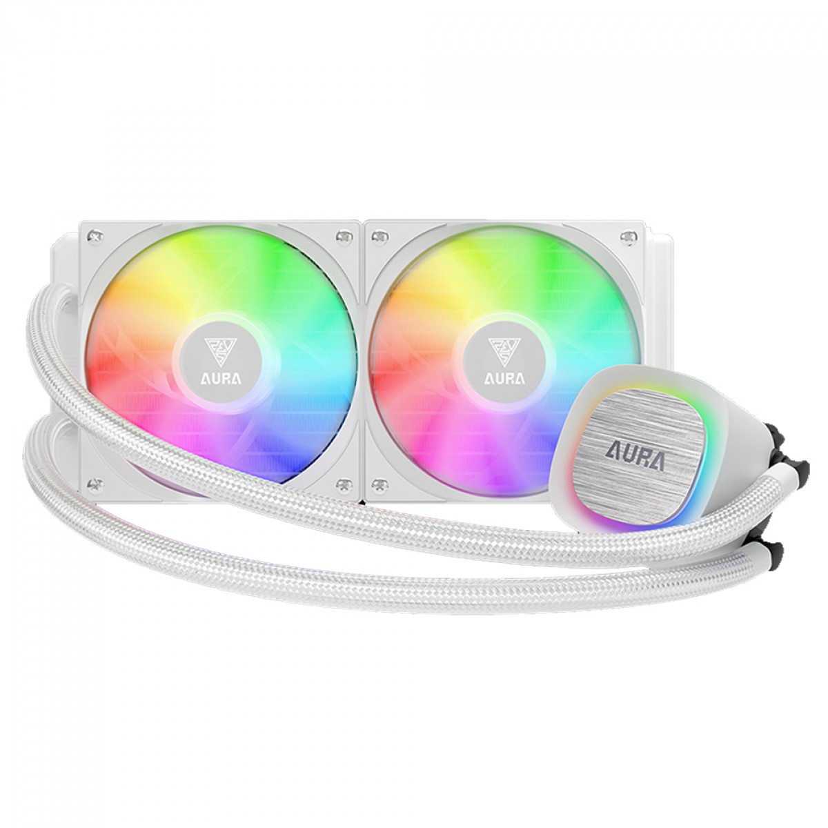Water Cooler Gamdias Aura Gl 240 V2, 240mm, ARGB, Intel/AMD - Branco