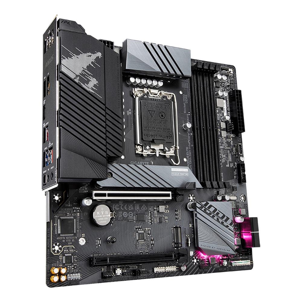 Placa Mãe LGA 1700 Gigabyte B760M Aorus Elite, DDR5, M.2, USB 3.2/USB-C, LAN 2.5GBE