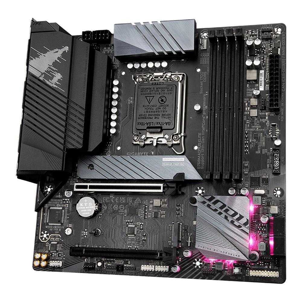Placa Mãe LGA 1700 Gigabyte B760M Aorus Elite, DDR5, M.2, USB 3.2/USB-C, LAN 2.5GBE