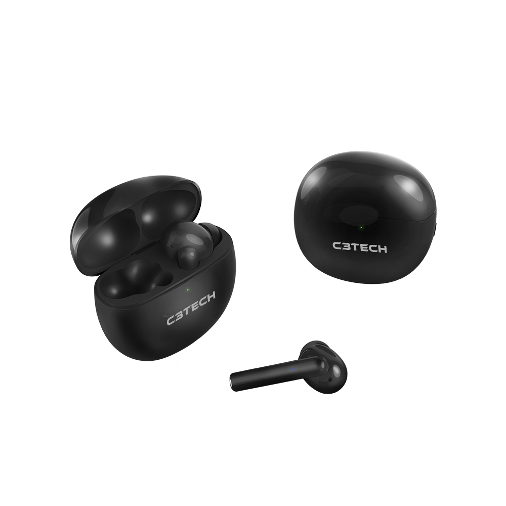 Fone de Ouvido TWS, Bluetooth 5.1, EP-TWS-60BK, Preto - C3Tech