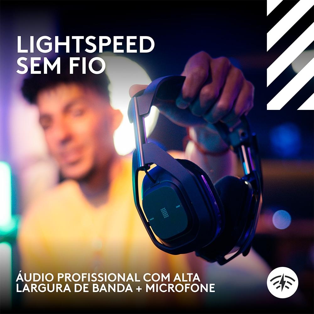 Headset Gamer sem Fio Astro A50 x Lightspeed + Base Station, Bluetooth, HDMI 2.1, para Xbox e Ps,preto