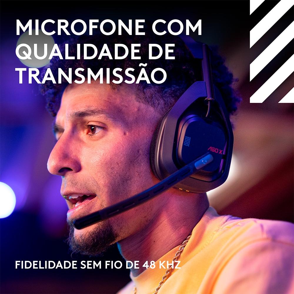 Headset Gamer sem Fio Astro A50 x Lightspeed + Base Station, Bluetooth, HDMI 2.1, para Xbox e Ps,preto