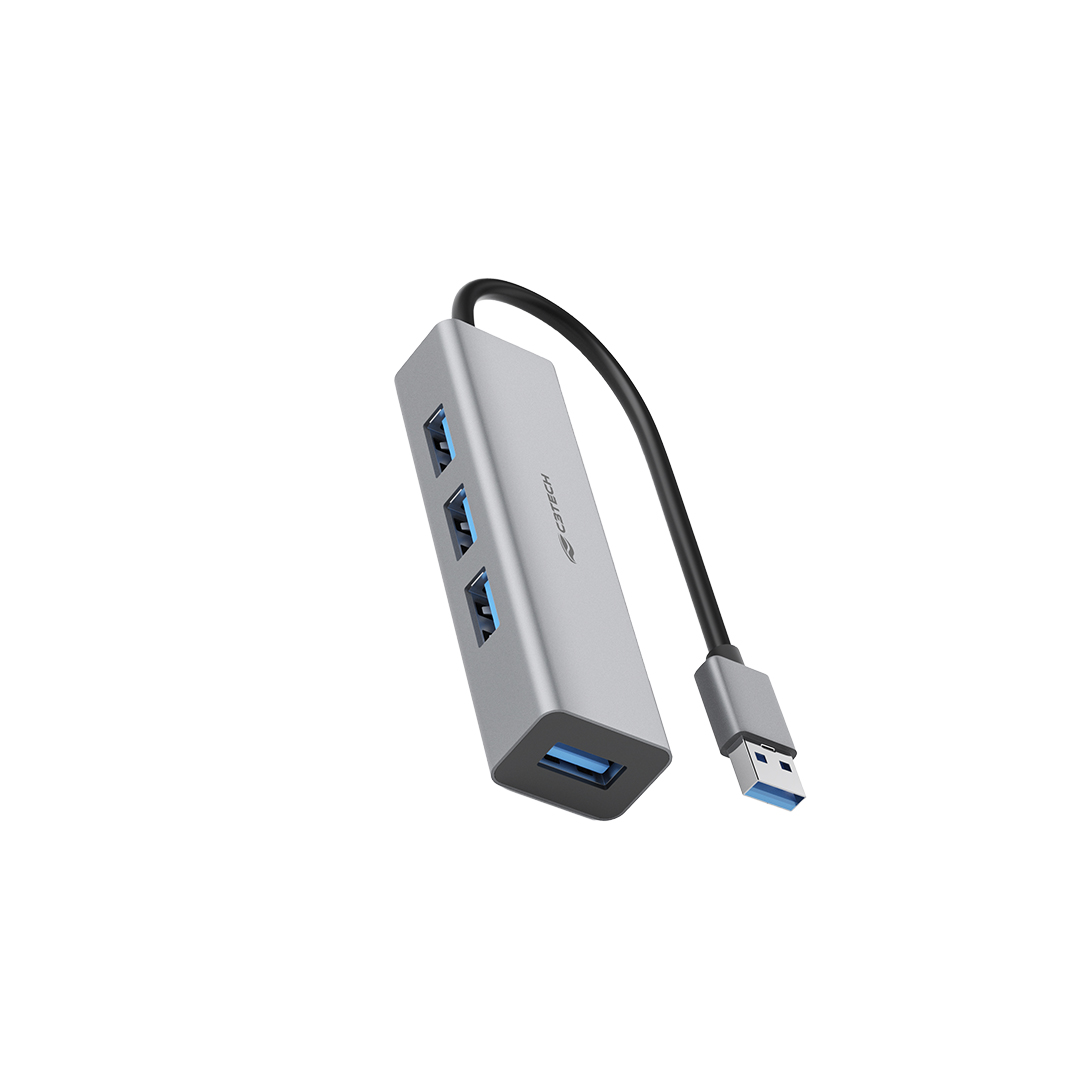 Hub USB 3.0 C3 Tech 4 em 1, 4x USB 3.0 - HU-340GY