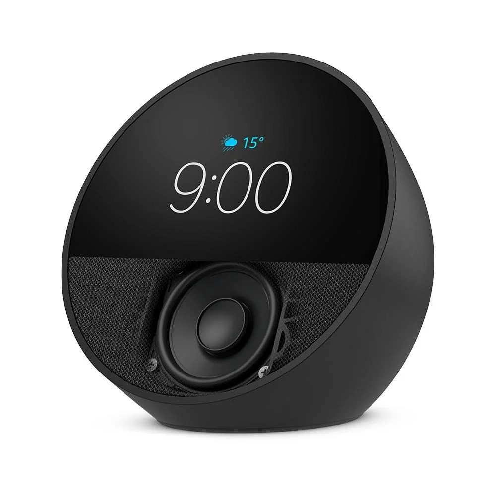 ECHO SPOT (2024) COM ALEXA, DESPERTADOR INTELIGENTE COM SOM VIBRANTE E ALEXA, PRETA