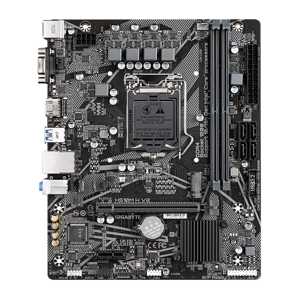 Placa Mãe H510M H V2 LGA 1200 1200 11ª/10ª Ger DDR4 MATX M.2 USB 3.2 Gbe LAN - Gigabyte