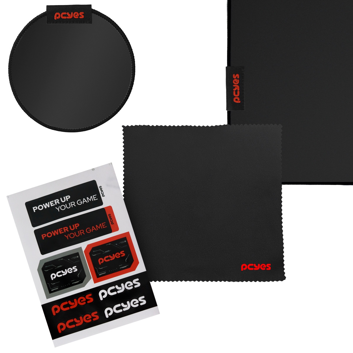 Mousepad Gamer PCYes Obsidian 2D 500x400mm - Tecido com Infusão de Vidro