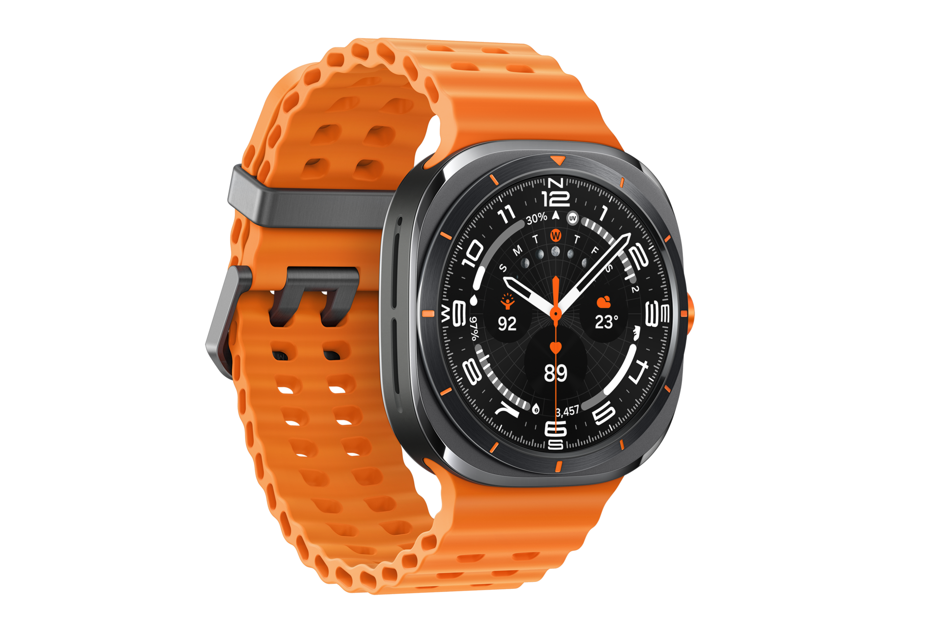 Relógio de Pulso Samsung Galaxy Watch Ultra, 47mm, LTE, Bluetooth, Display de 1.47", Titanio Cinza