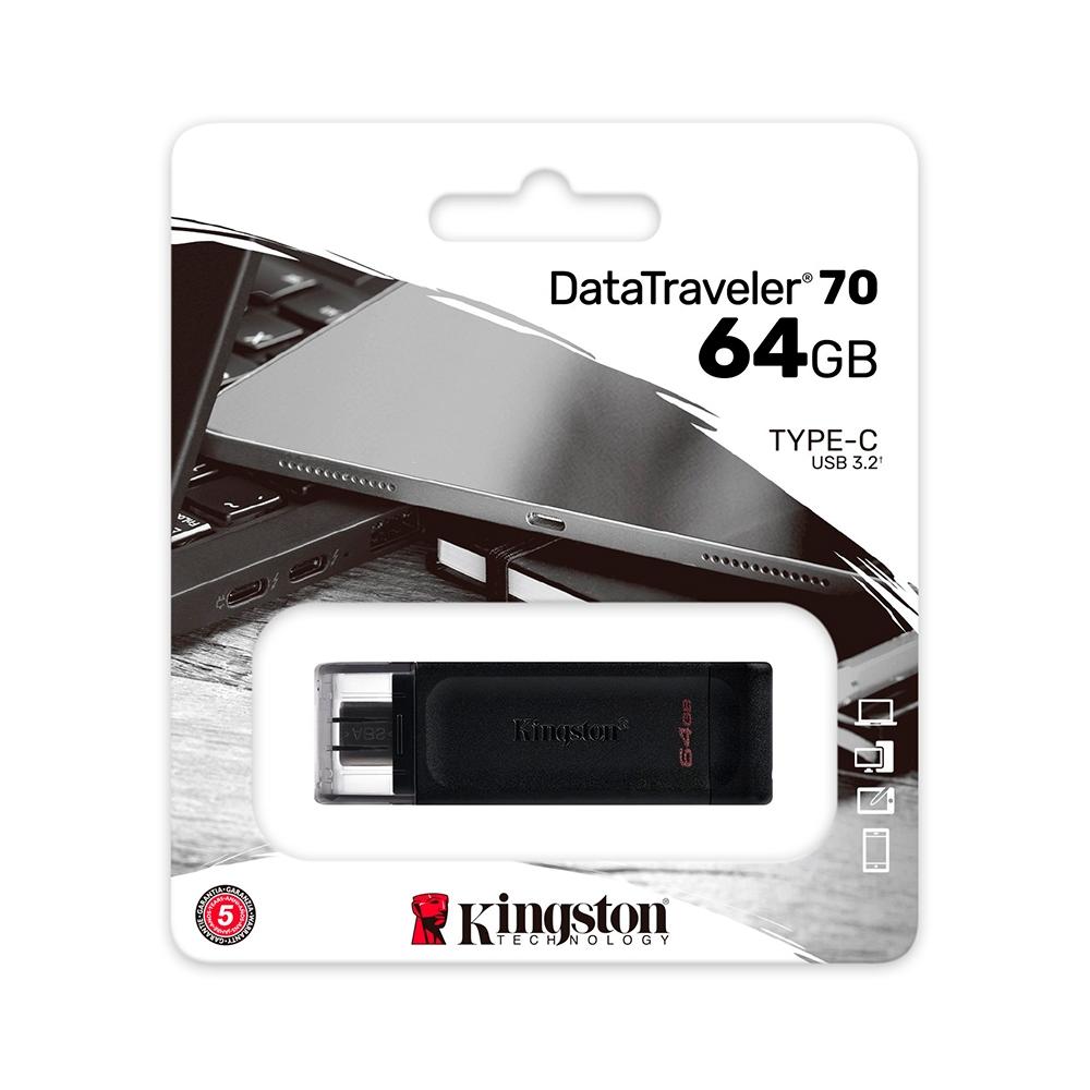 Pen Drive 64GB USB-C 3.2 Kingston Datatreveler 70
