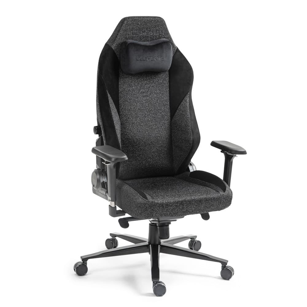Cadeira Gamer Elements Lunari Titan Xl até 180kg - Preto e Cinza